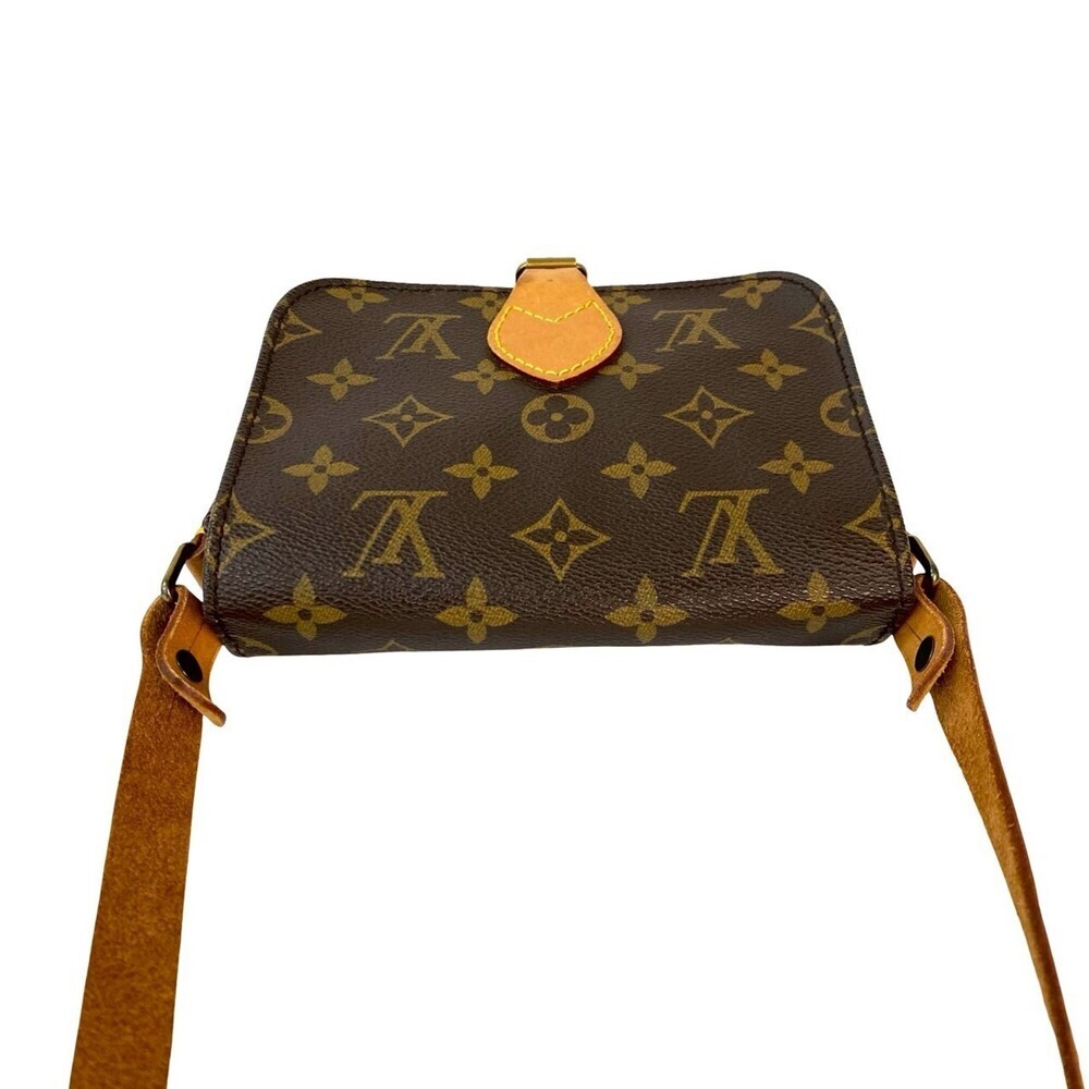 LOUIS VUITTON Authentic Vintage Brown Monogram Leather Pochette Shoulder Bag - Picture 4 of 9